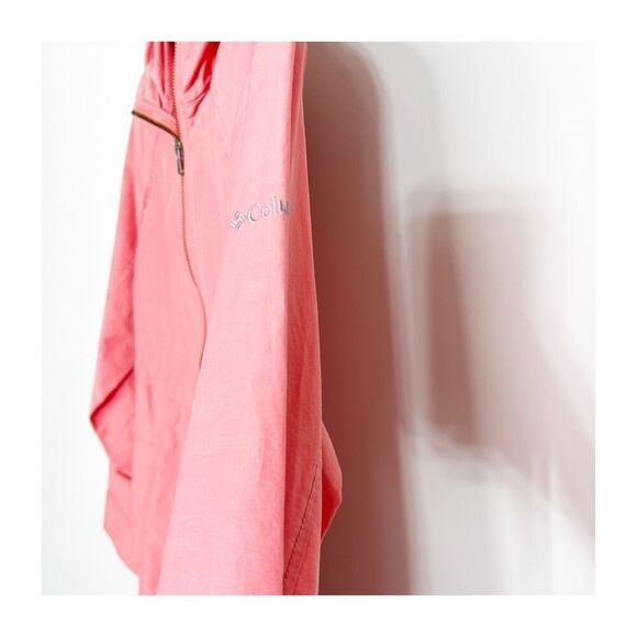Columbia Jacket Womens Arch Cpe III Hooded UPF15 Salmon Pink Size Medium - Picture 8 of 8